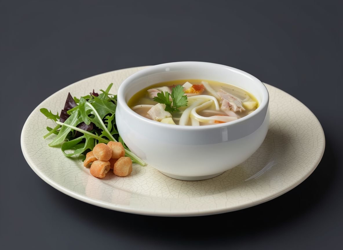 Суп-лапша из зайца с сельдереем