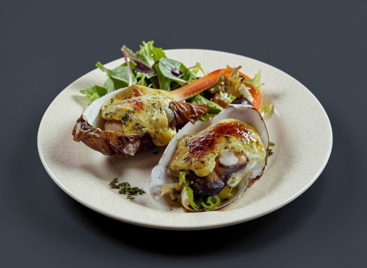 Устрицы под ароматным соусом