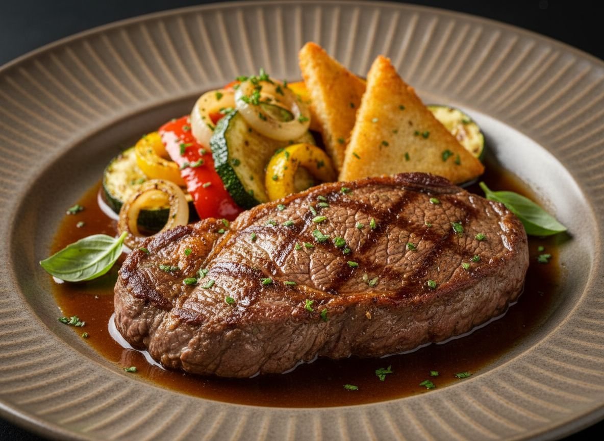 Стейки из верблюжатины в глазури