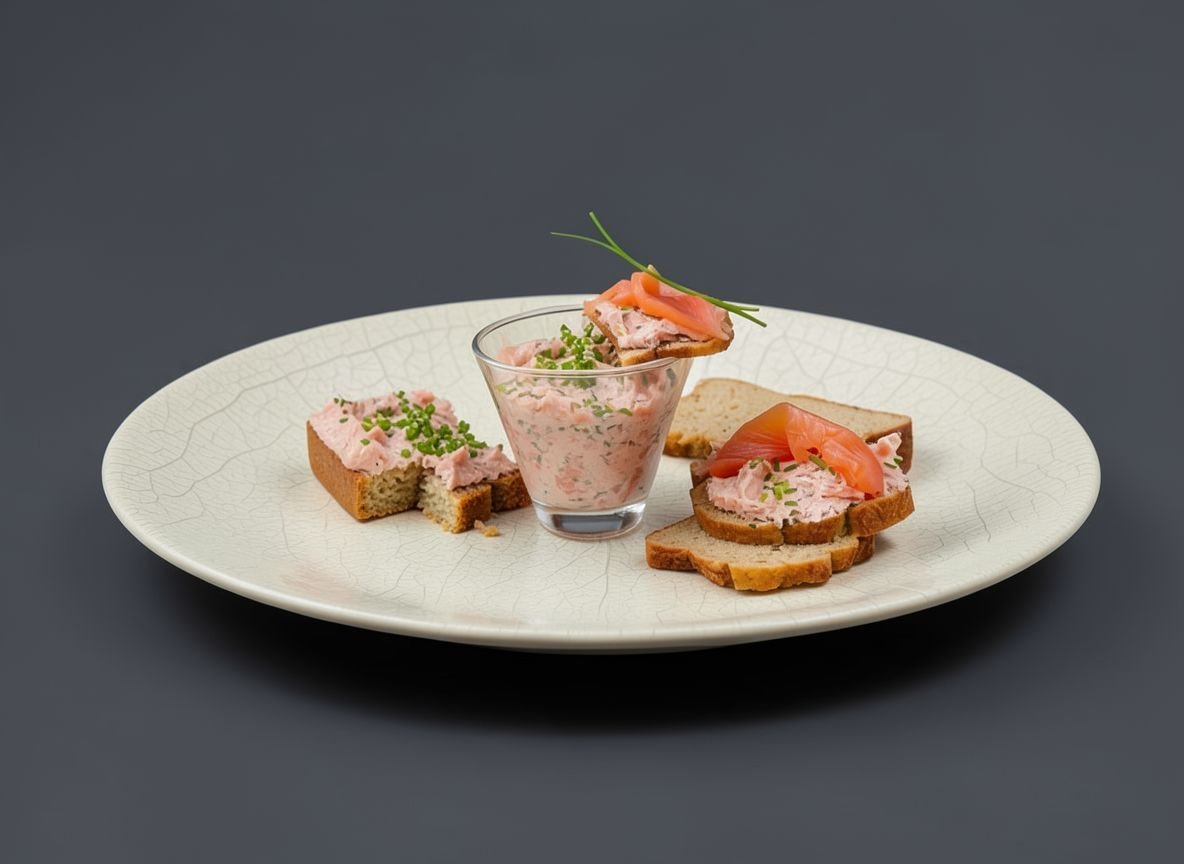 Мусс из лосося и камбалы
