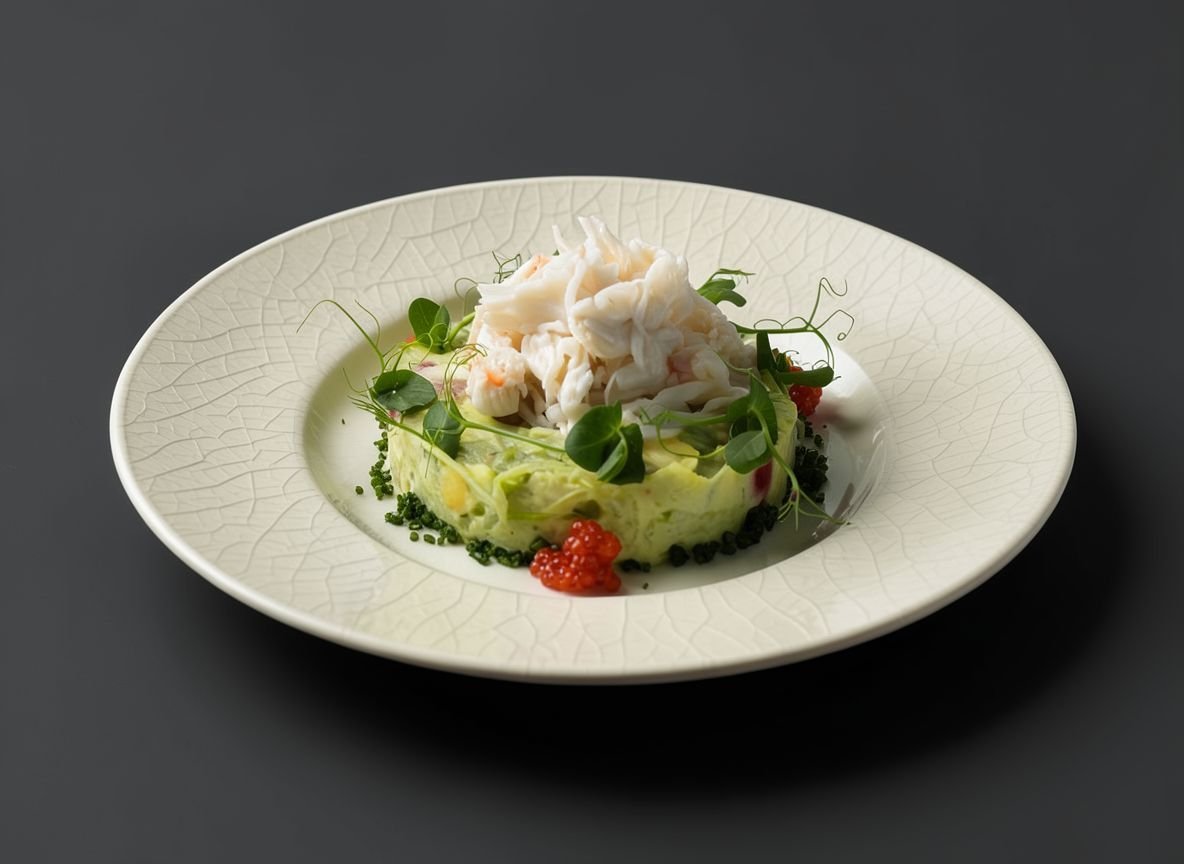 Крабовый салат с красной икрой