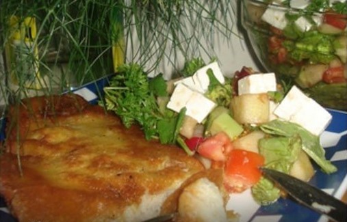 Морской язык в пивно-сырном кляре
