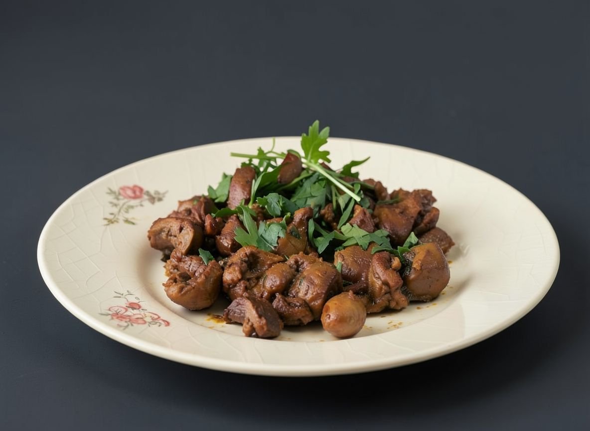 Почки косули в белом вине