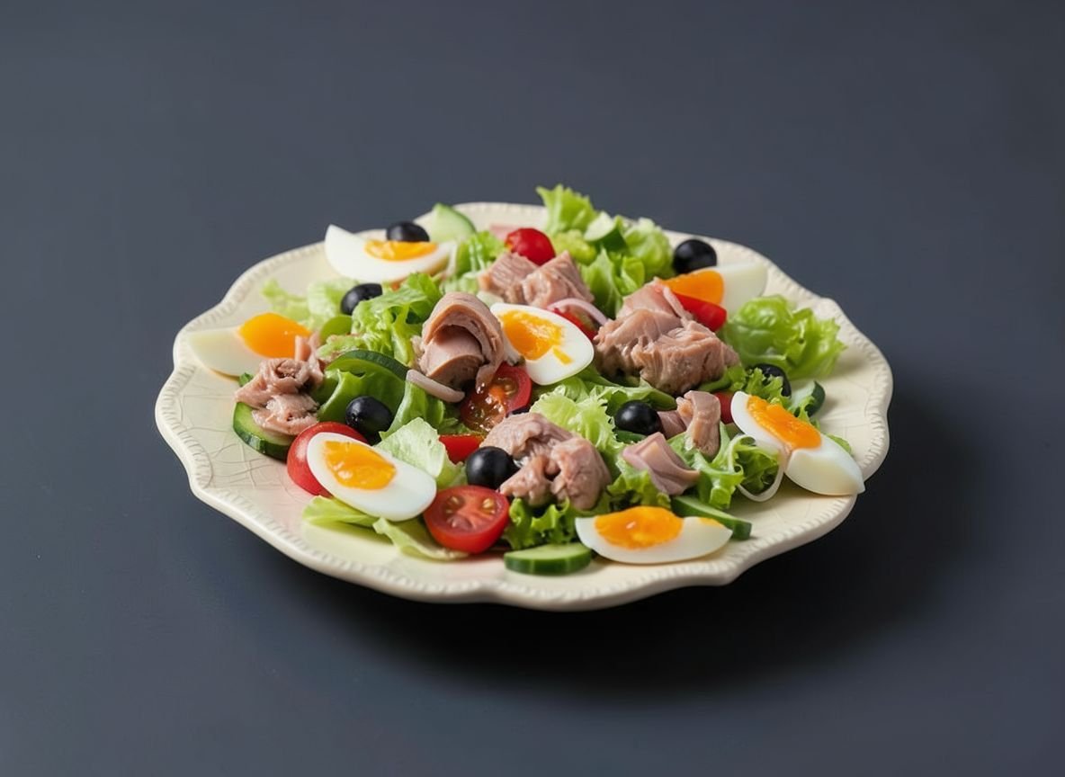 Овощной салат с тунцом