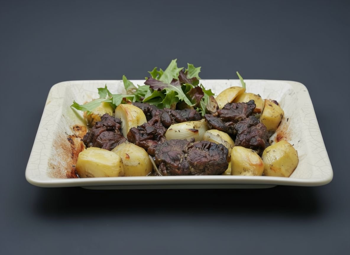 Верблюжатина с картошкой в духовке