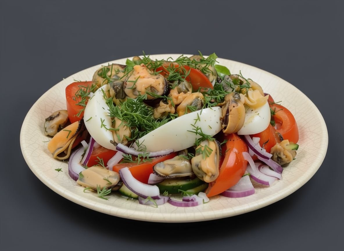 Салат из мидий Грея