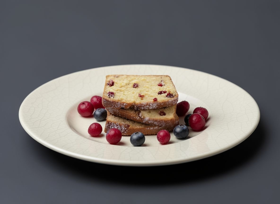 Клюквенно-сметанный пирог с сахарной пудрой