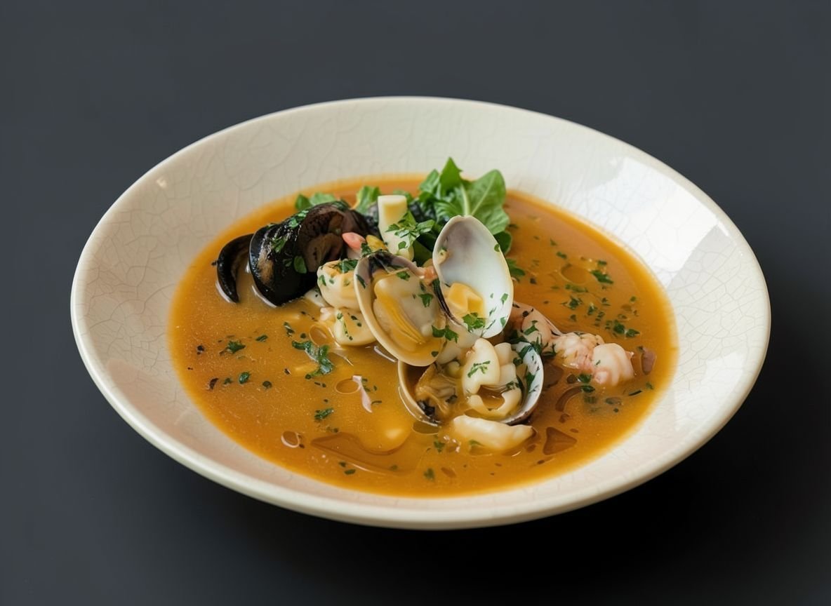 Итальянский рыбный суп куччуко (с вонголе и морепродуктами)