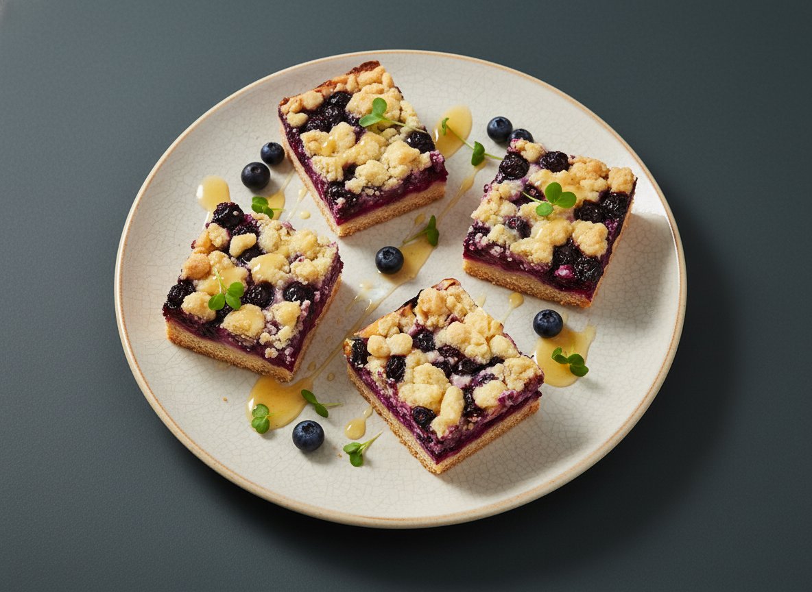 Песочный пирог с чернично-лимонной начинкой