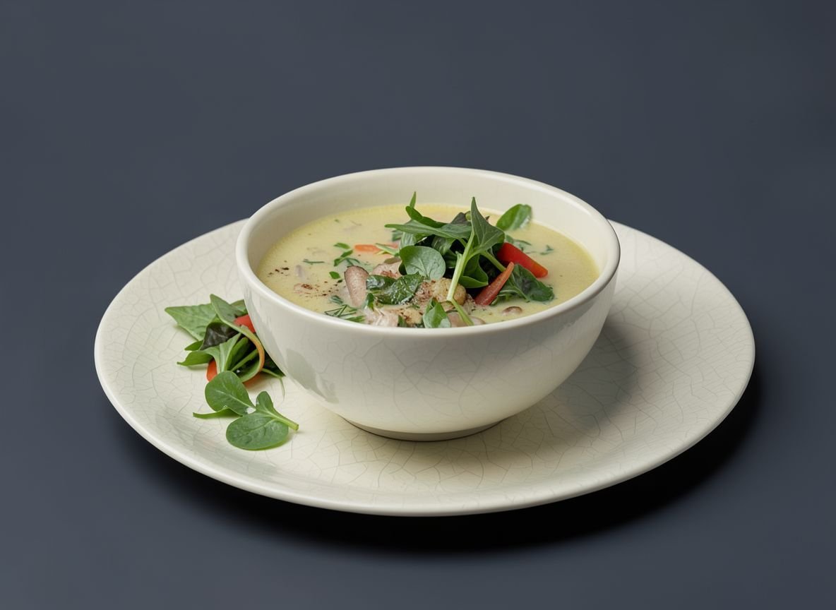 Рыбный суп из лосося со сливками