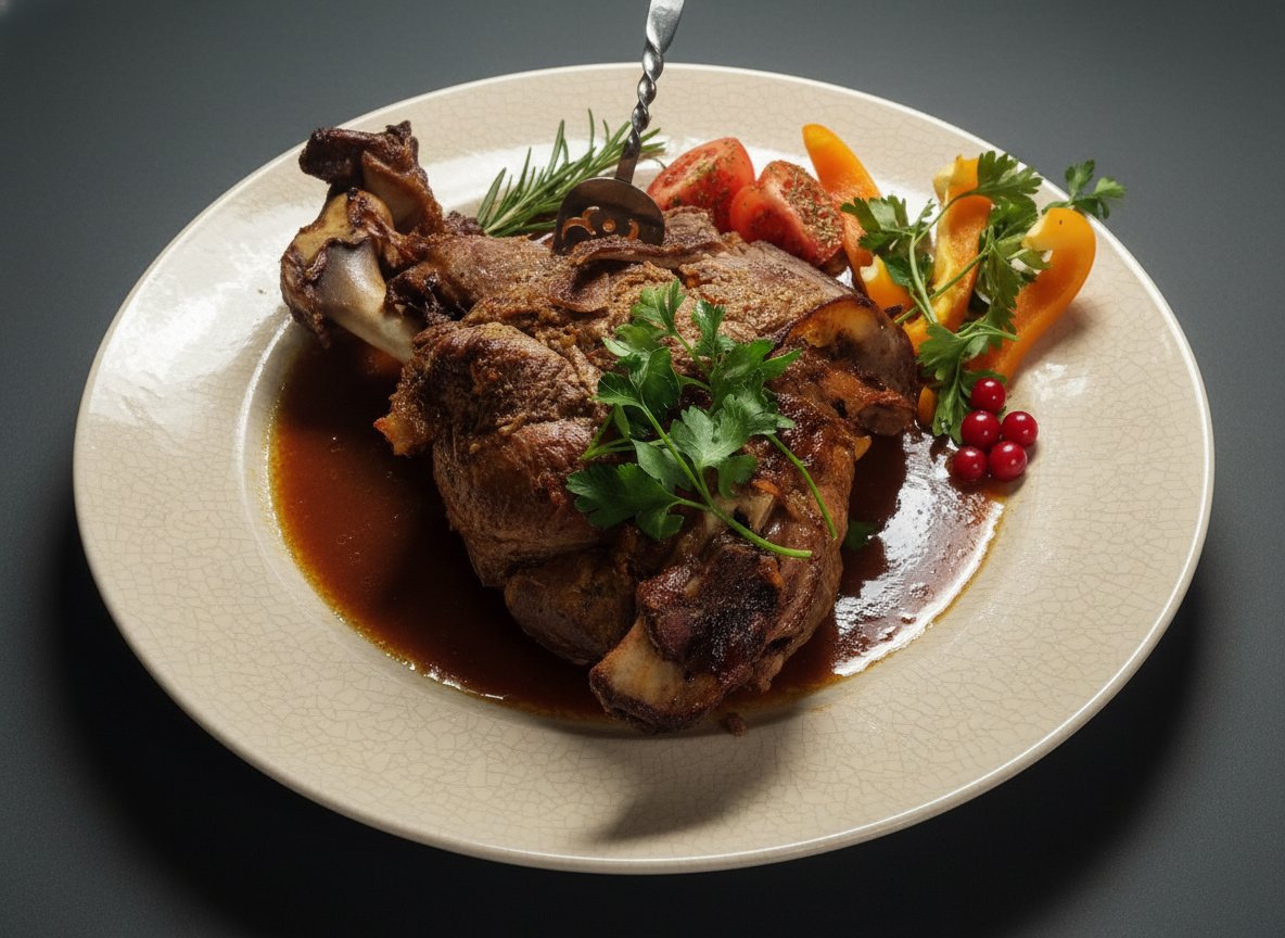 Видеорецепт из косули - Нога косули, запеченая по-дикоедовски