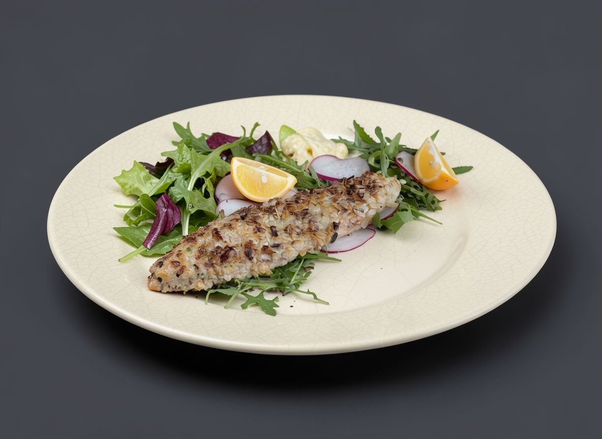 Видеорецепт из гольца - Запеченный голец в овсяных хлопьях с дижонской горчицей