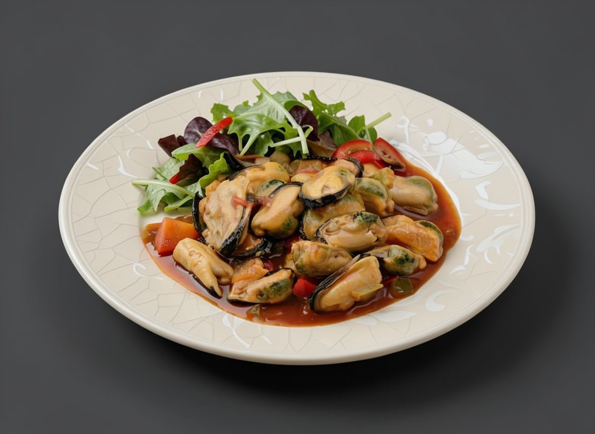 Видеорецепт из мидий - Рагу из мидий и томатов