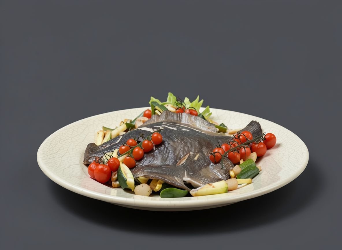 Видеорецепт из камбалы - Камбала с овощами