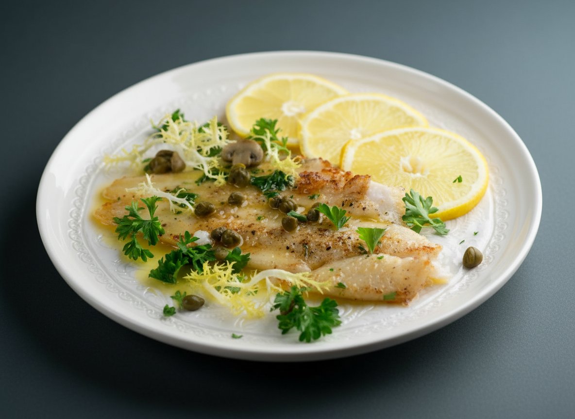 Видеорецепт из морского языка - Морской язык под лимонно-сливочным соусом