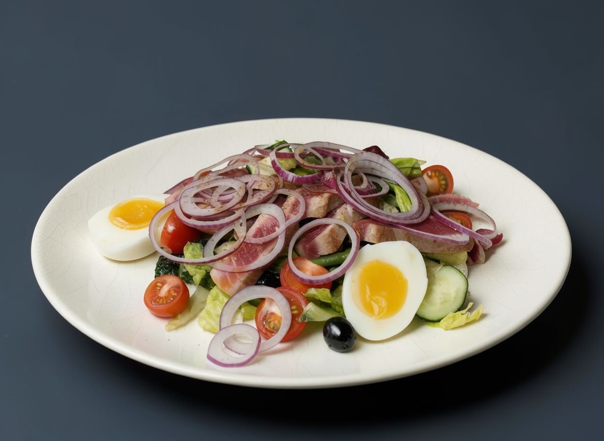 Видеорецепт из тунца - Салат «Нисуаз» с тунцом