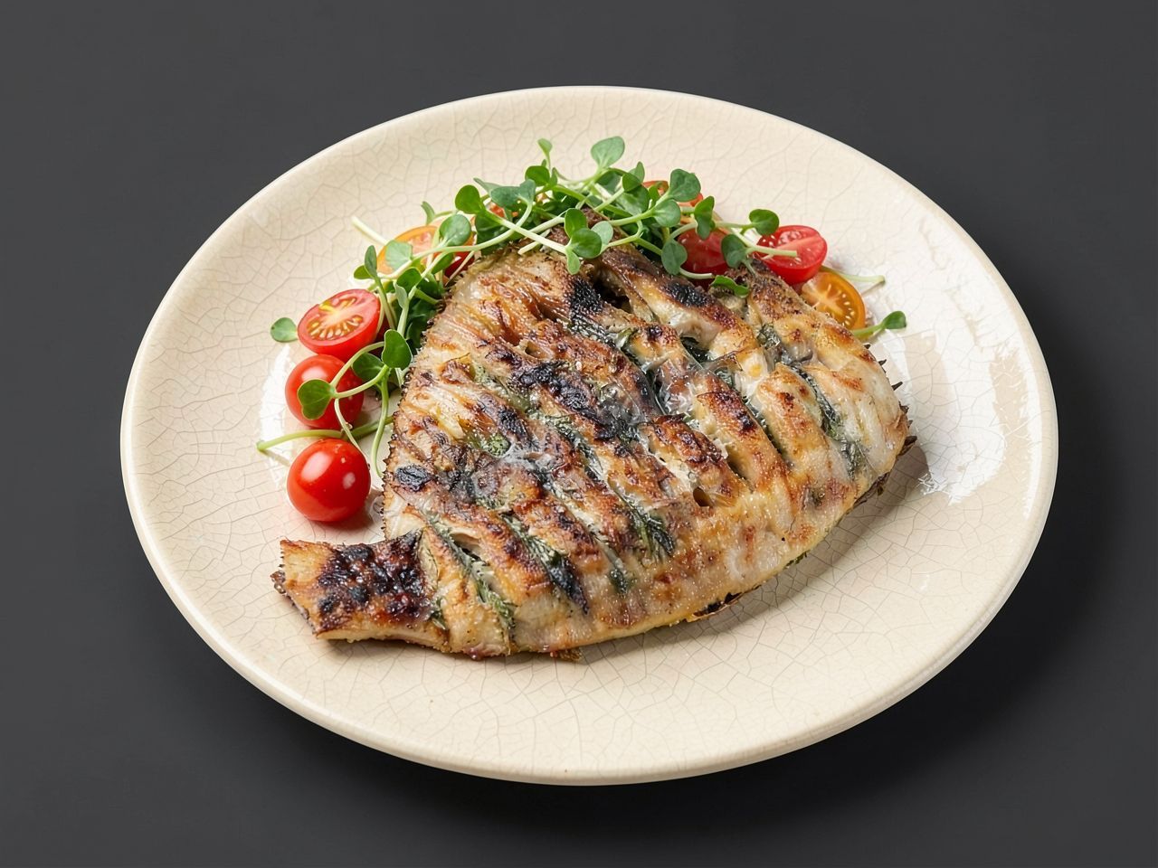 Видеорецепт из камбалы - Камбала калкан на углях