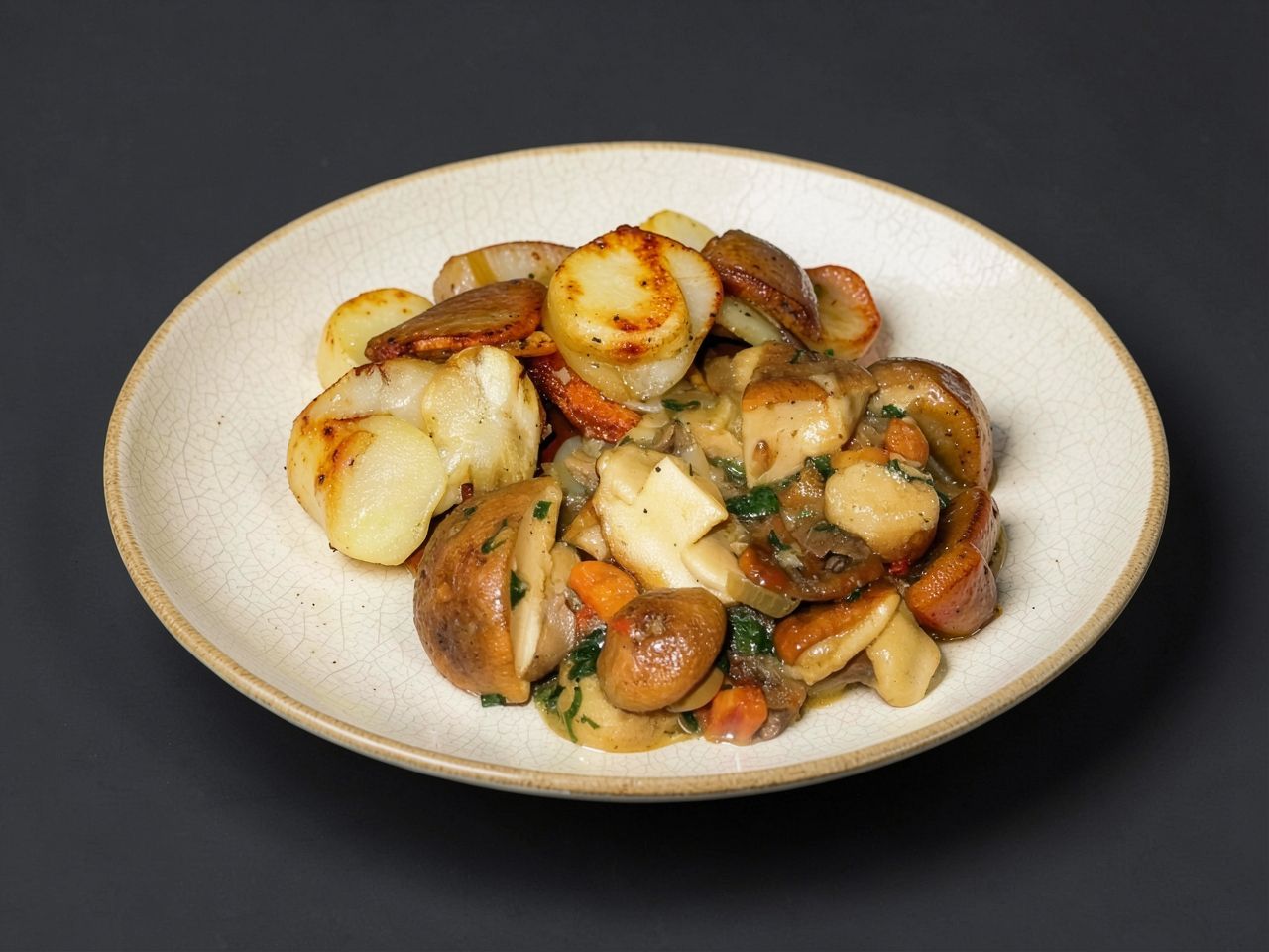 Видеорецепт из грибов - Гуляш из белых грибов