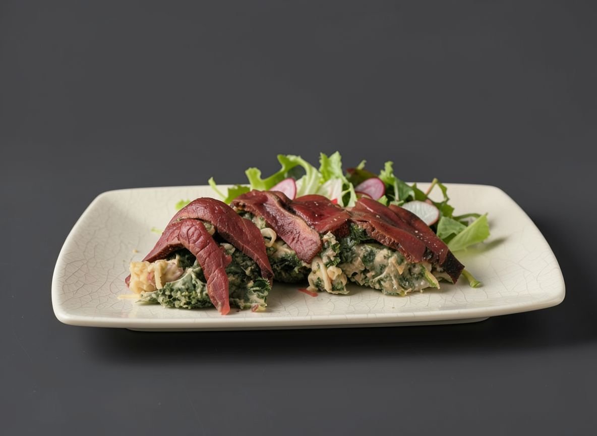 Видеорецепт из марала - Салат с маралом и Дорблю