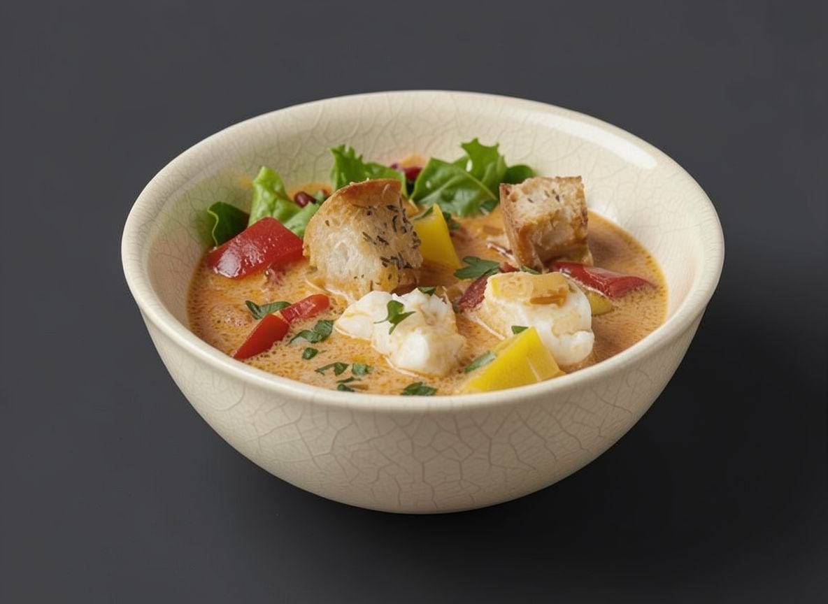 Видеорецепт из стерляди - Нетрадиционный суп со стерлядью