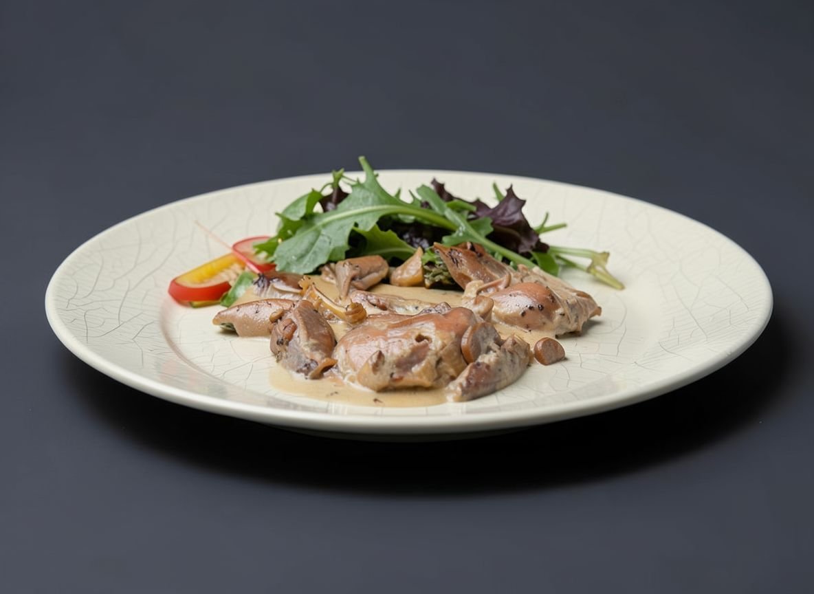 Видеорецепт из фазана - Жареный фазан в сметанном соусе с грибами