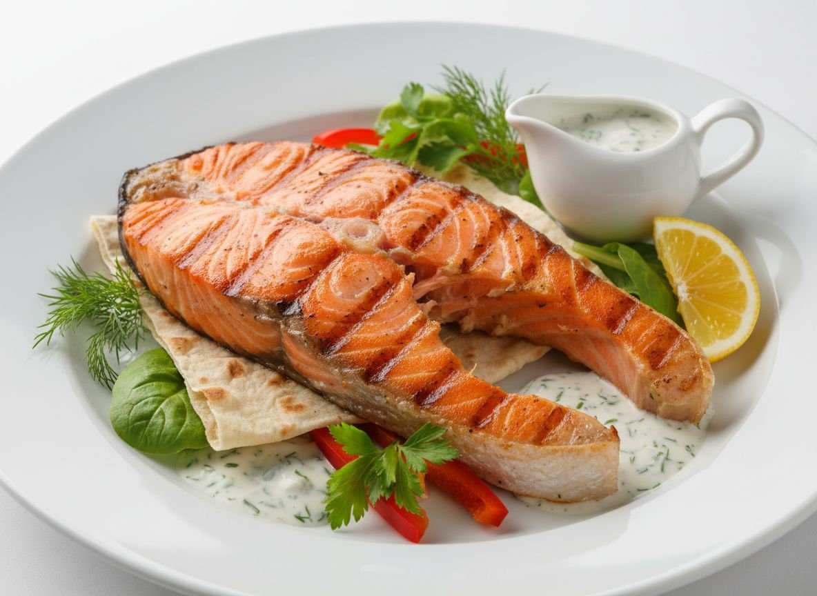 Видеорецепт из кеты - Кета на овощной лепёшке