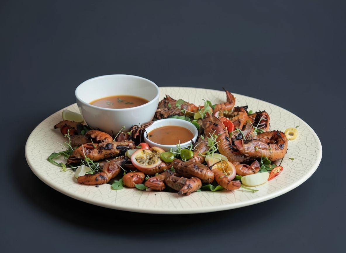 Видеорецепт из лангустина - Лангустины, жаренные на углях