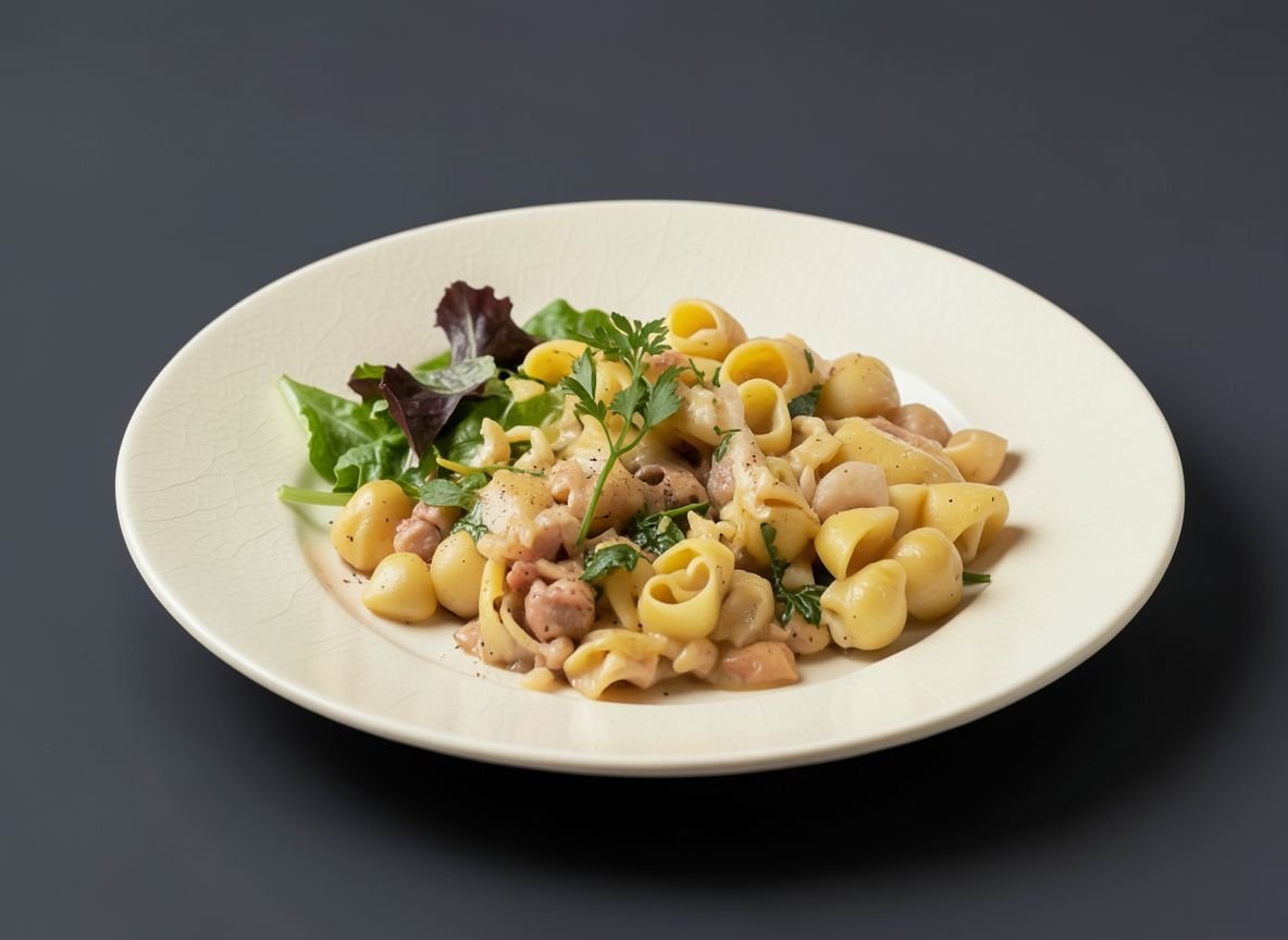 Видеорецепт из трески - Карбонара из печени трески