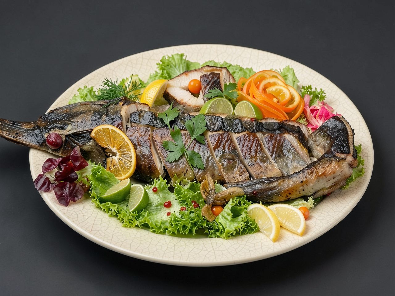 Видеорецепт из осетра - Приготовление и подача крупного осётра