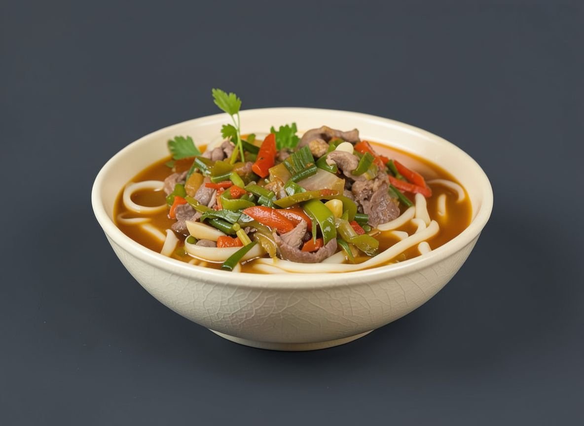 Видеорецепт из косули - Косуля с лапшой и овощами по-калмыкски