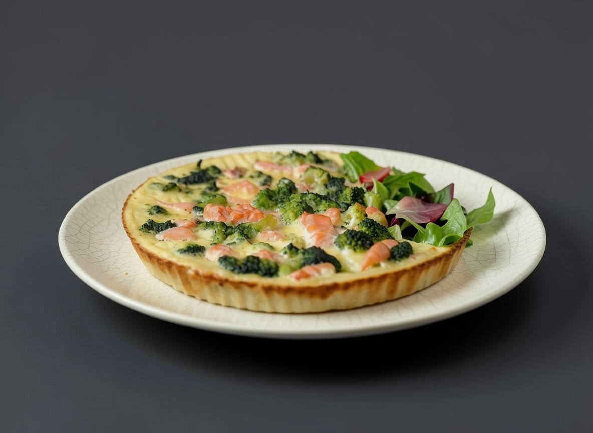 Видеорецепт из сёмги - Пирог с сёмгой и брокколи по-французски