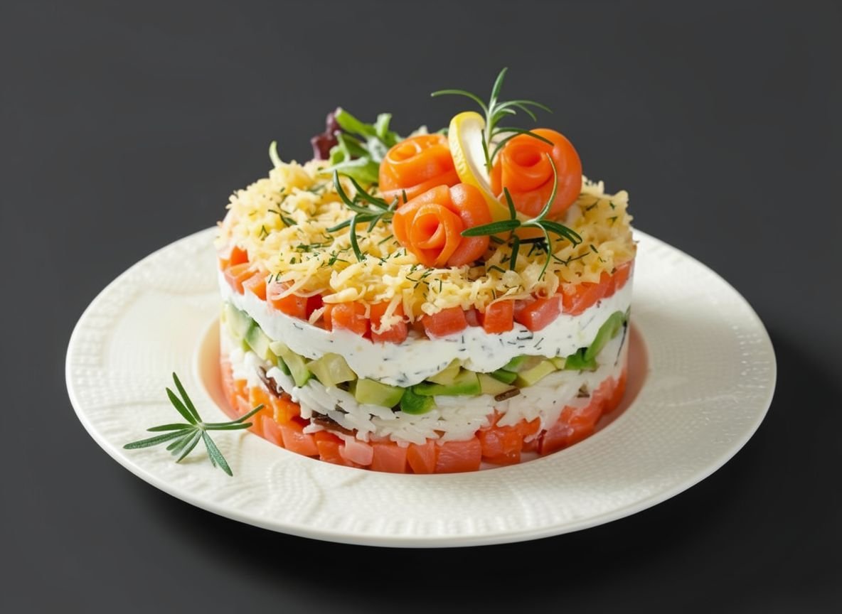 Видеорецепт из сёмги - Салат из сёмги с авокадо