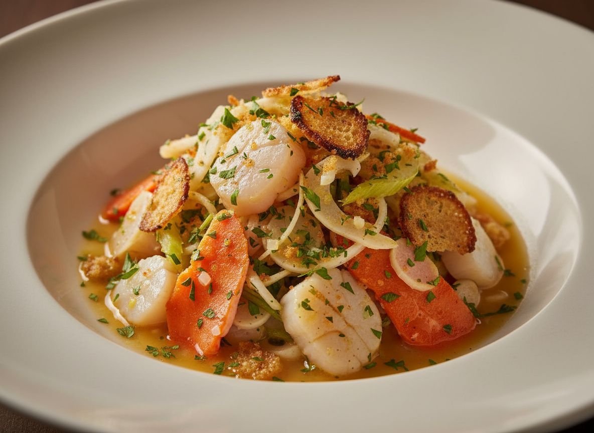 Видеорецепт из гребешков - Паста тальятелли с гребешками