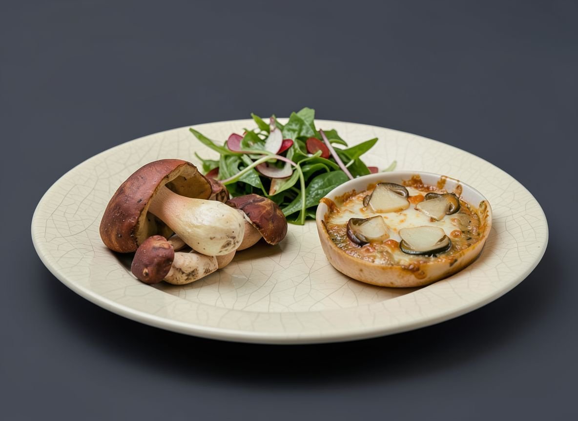 Видеорецепт из косули - Жульен из косули с белыми грибами