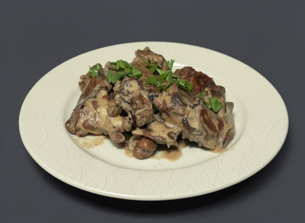 Видеорецепт из зайца - Заяц, тушенный в сметанном соусе