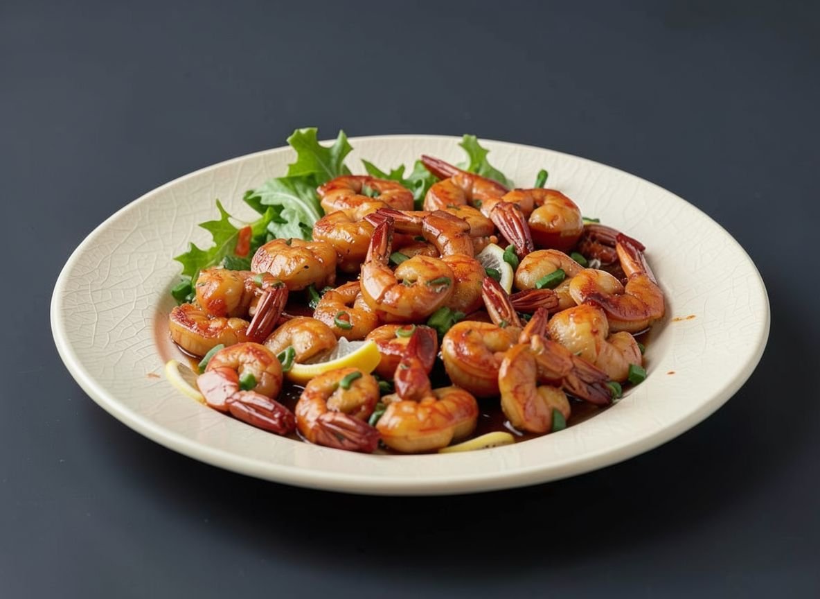 Видеорецепт из креветок - Креветки Ботан в чесночно-медовом масле