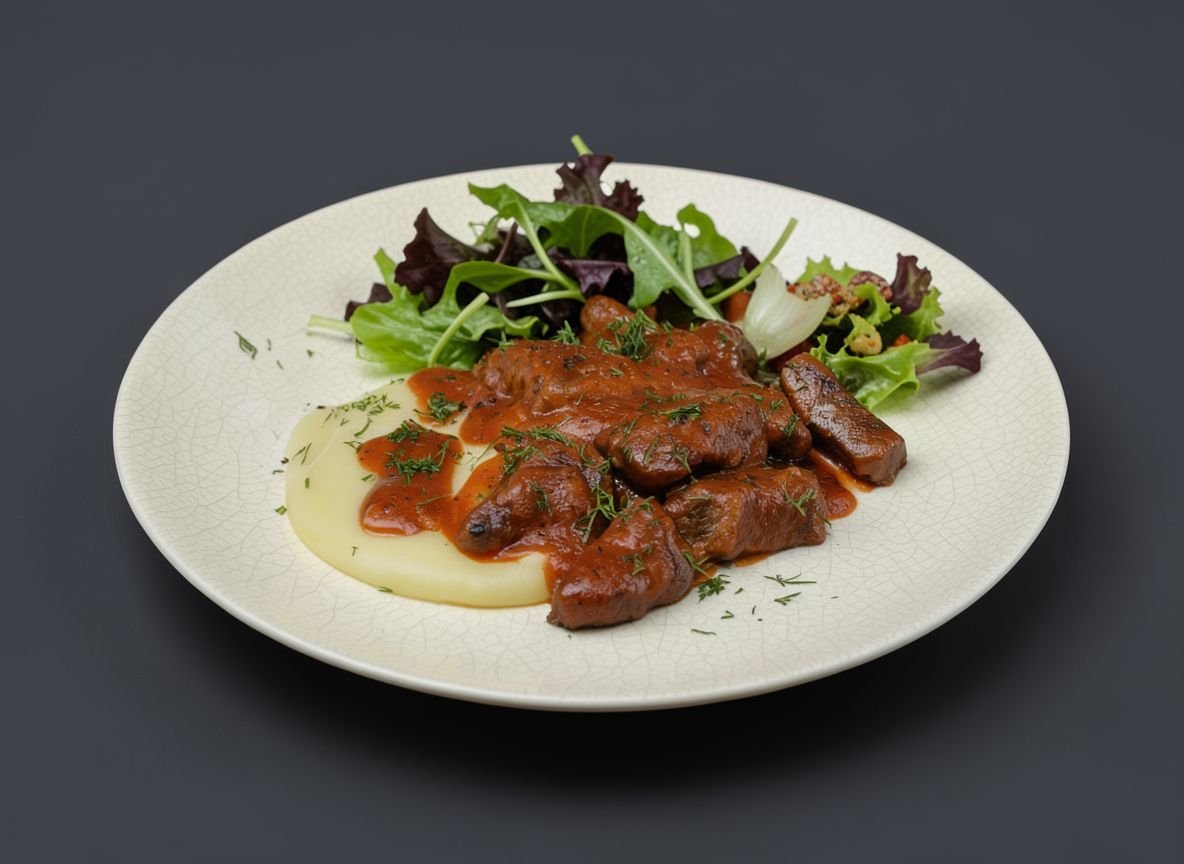 Видеорецепт из лося - Лосятина тушёная в красном соусе