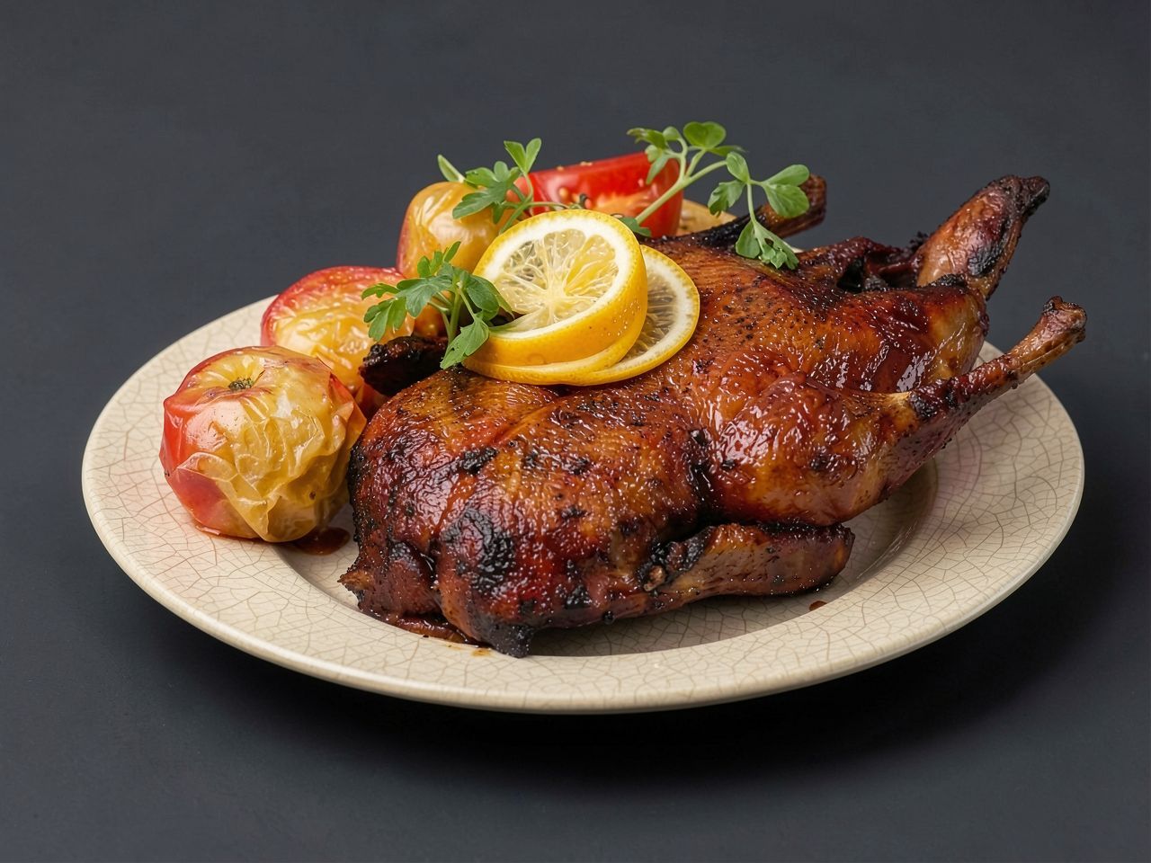 Видеорецепт из гуся - Гусь с черносливом в медово-горчичной корочке