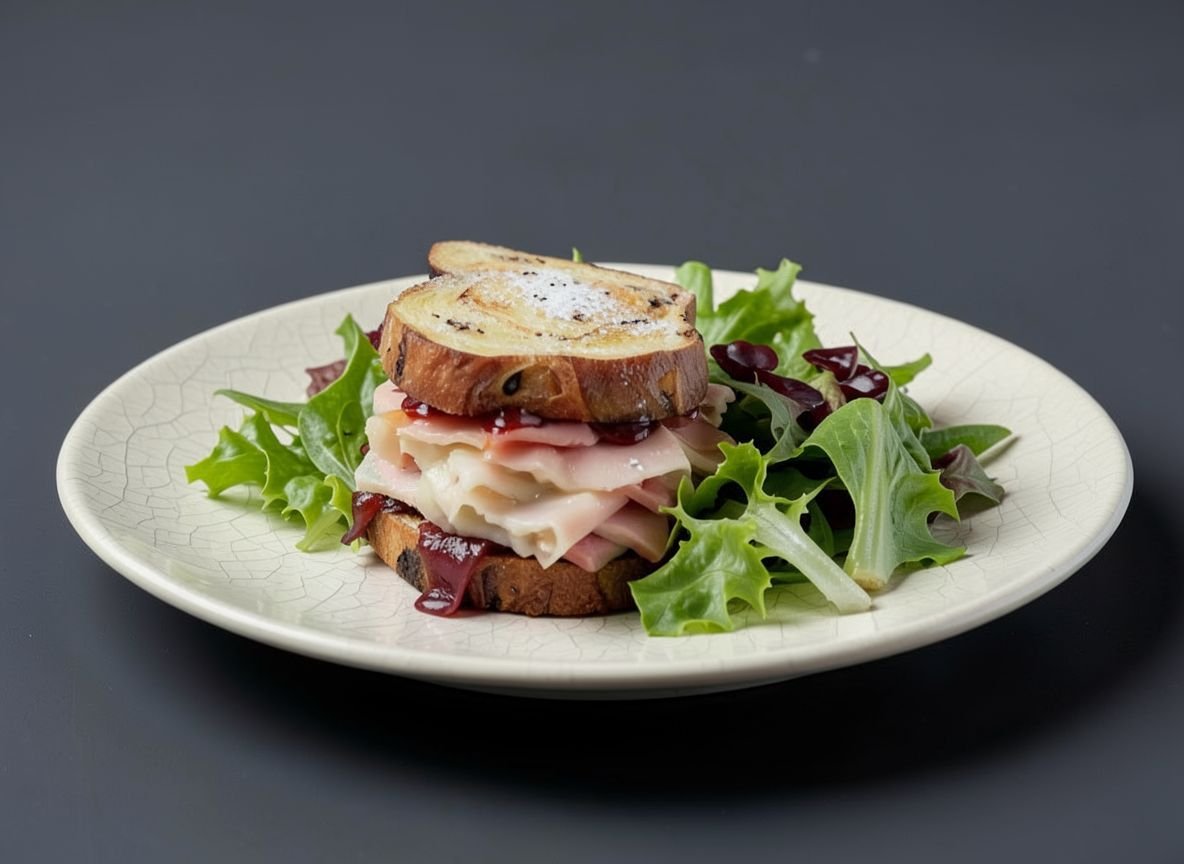 Видеорецепт из кабана - Сэндвич с копченым кабаном, сыром и малиновым вареньем