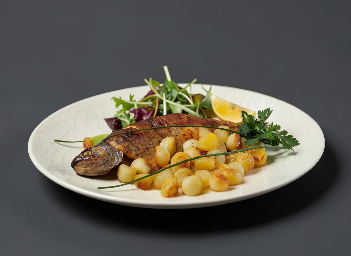 Видеорецепт из дорадо - Дорадо запечённая с молодым картофелем