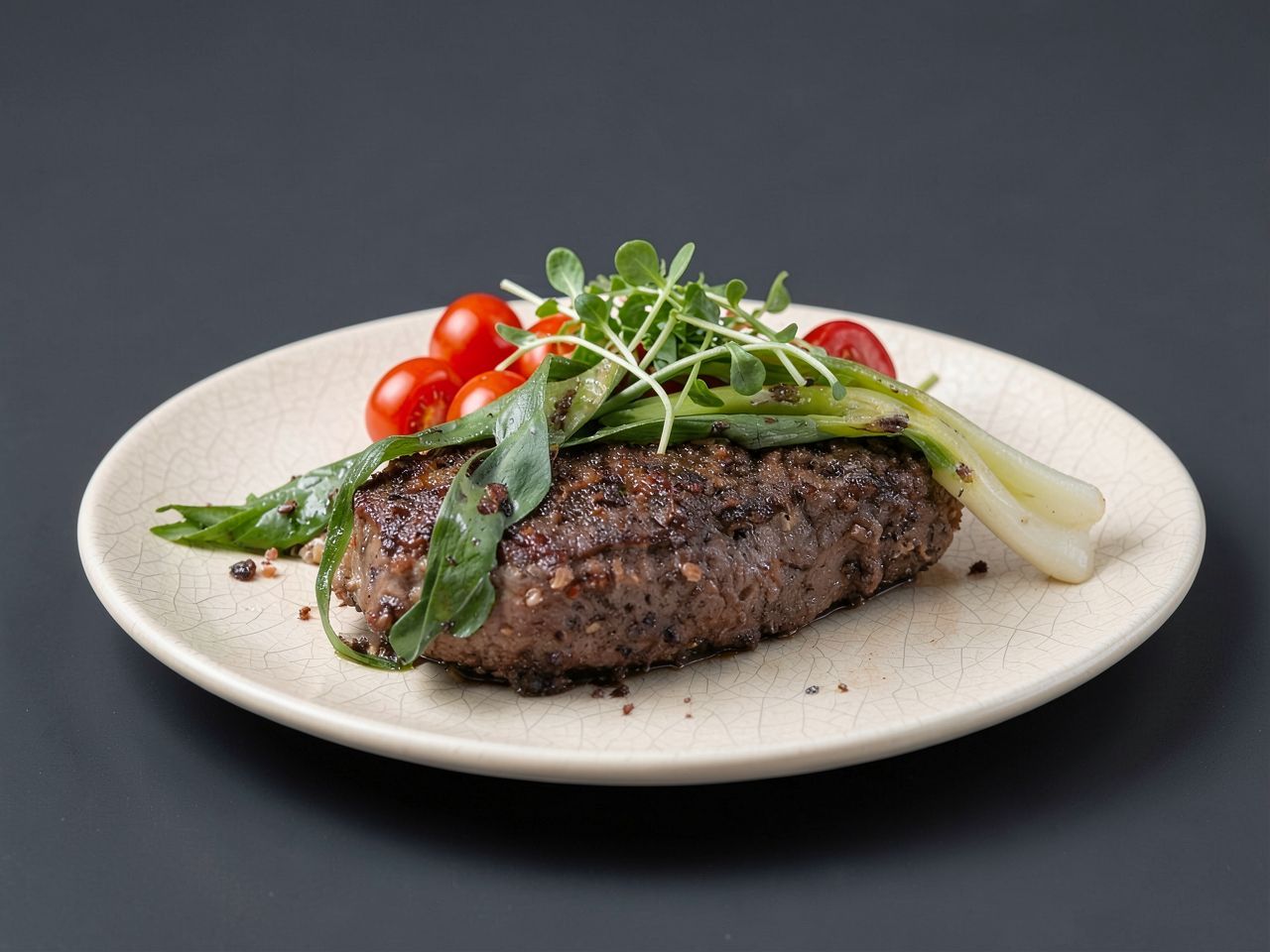 Видеорецепт из оленины - Стейк из оленины с зелёным луком