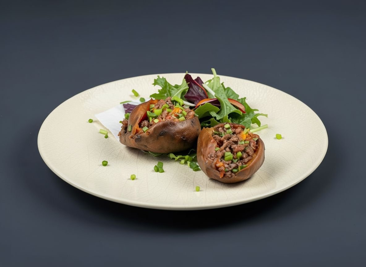 Видеорецепт из кабана - Картофель, фаршированный мясом кабана