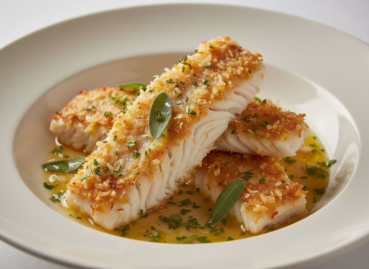 Видеорецепт из налима - Налим под лимонно-чесночным соусом с шалфеем