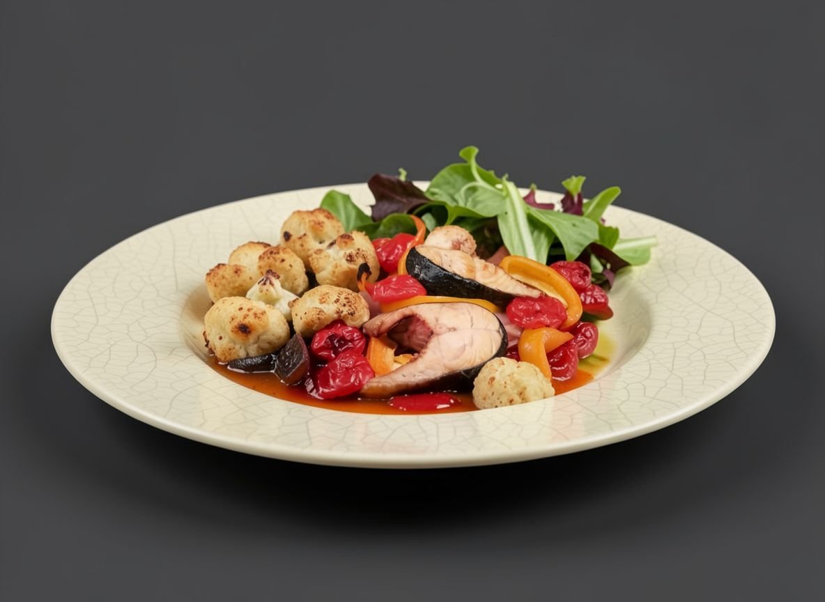 Видеорецепт из чавычи - Чавыча с овощным миксом