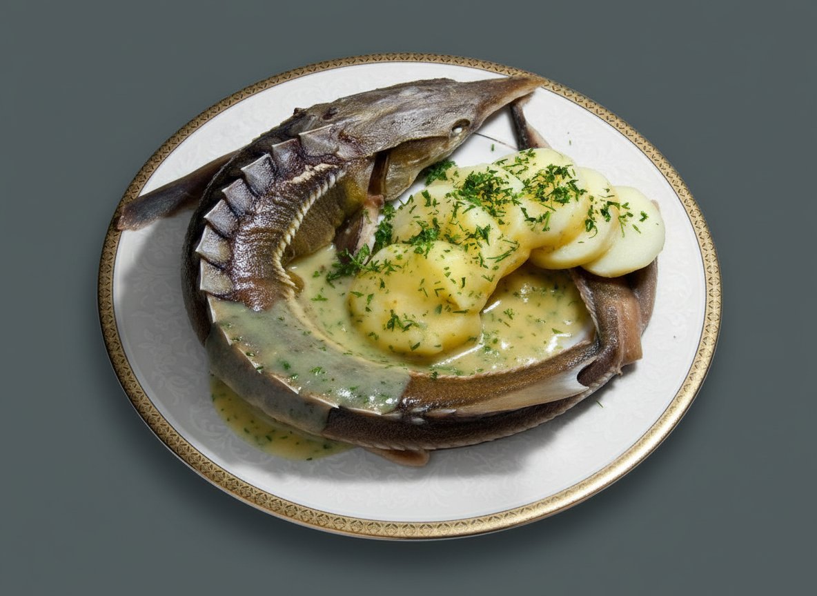 Видеорецепт из стерляди - Стерлядь с овощами по-английски