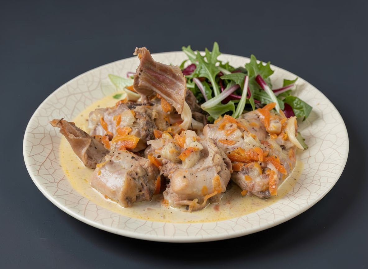 Видеорецепт из нутрии - Нутрия с луком в сметане