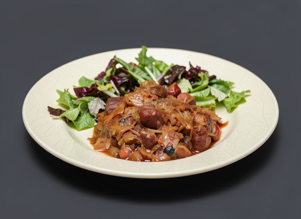 Видеорецепт из кабана - Бигус с мясом кабана, красным вином и черносливом