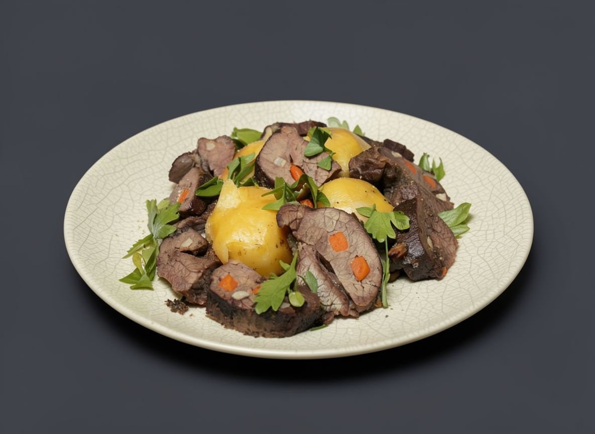 Видеорецепт из буйвола - Буйволятина нашпигованная овощами