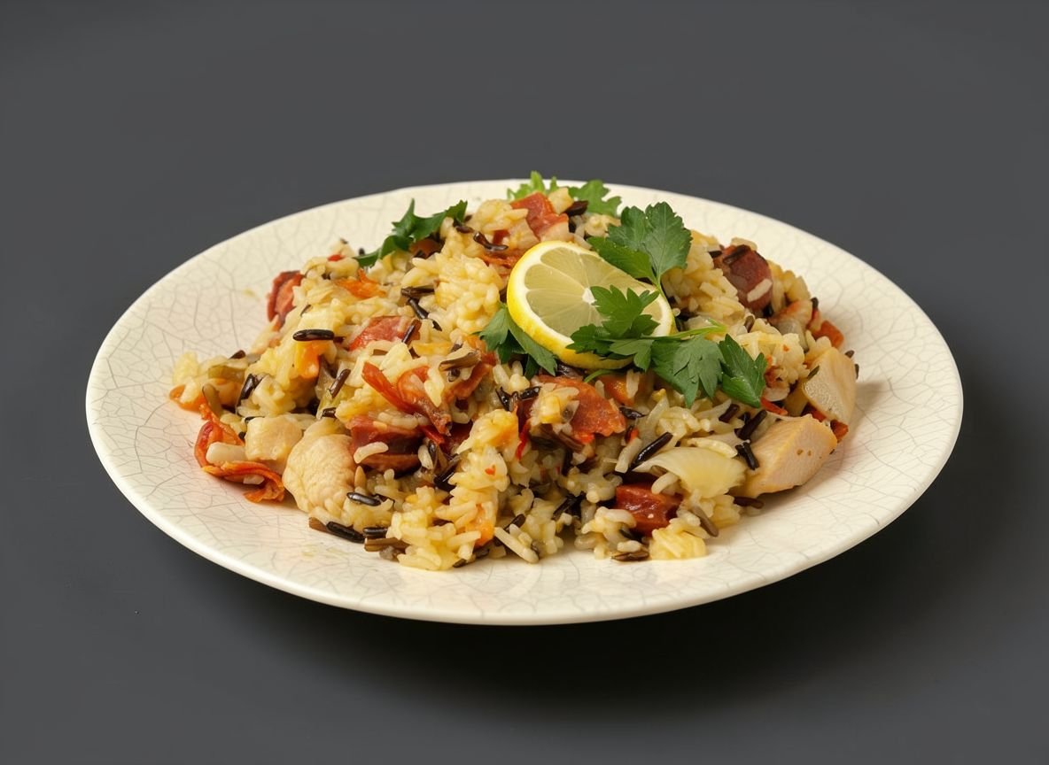 Видеорецепт из нутрии - Джамбалайя из нутрии и копчёной дичи