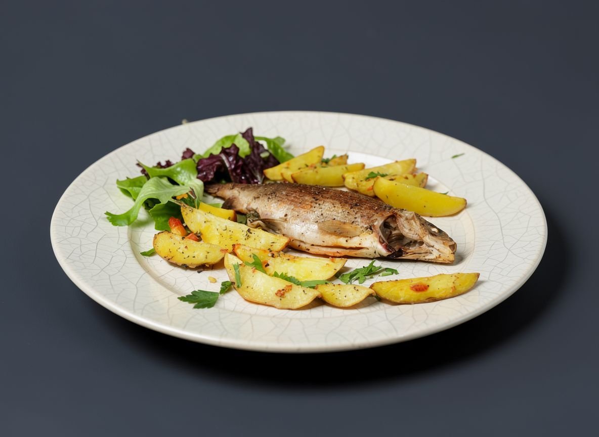 Видеорецепт из хариуса - Хариус с картофелем по-деревенски